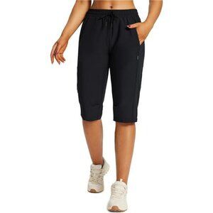 Womens Capri Hiking Shorts Quick Dry Below Knee Cargo Stretch Travel Active